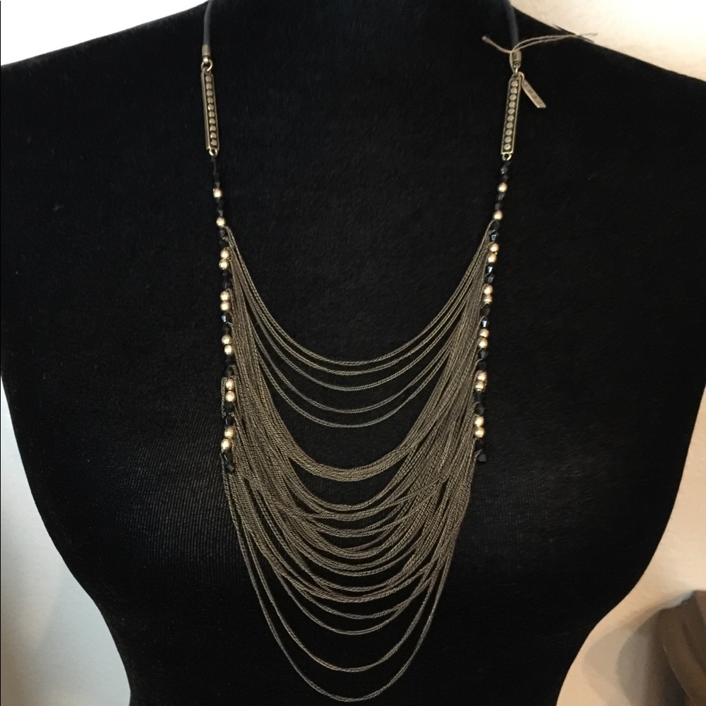 Madewell Beaded Crystal Chain Necklace Adjustable